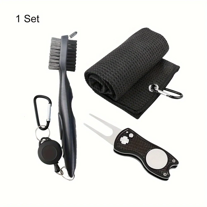 Golf Towel Waffle - 1 Pc Black Golf Towel Microfiber