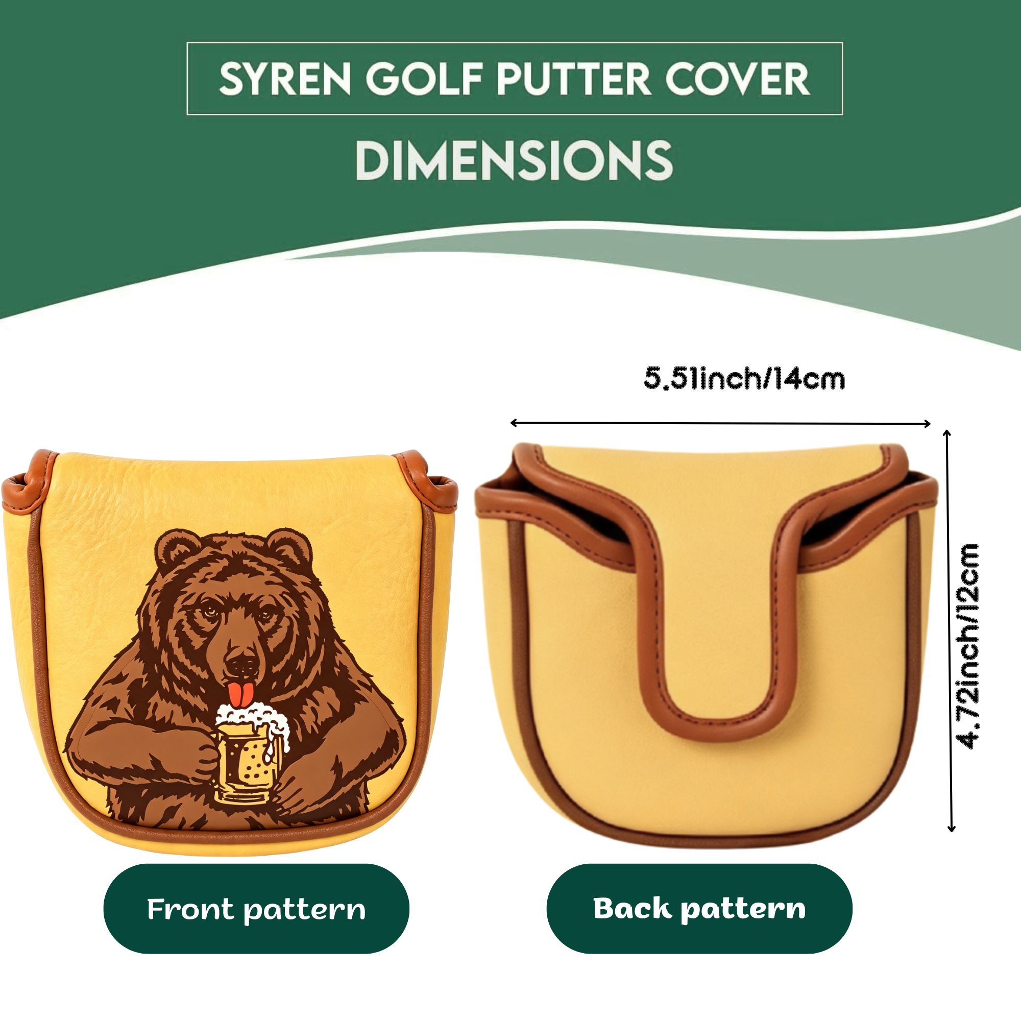 Skull Embroidered Golf Mallet  - đánh giá và giá Headcover Driver