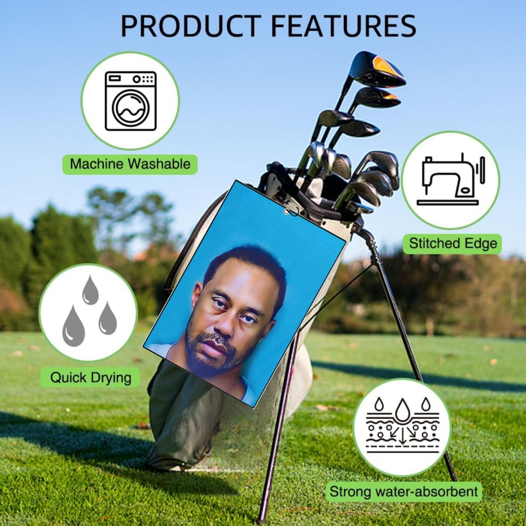 2 count Funny Microfiber Premi - đánh giá và giá Golf Towel Waffle