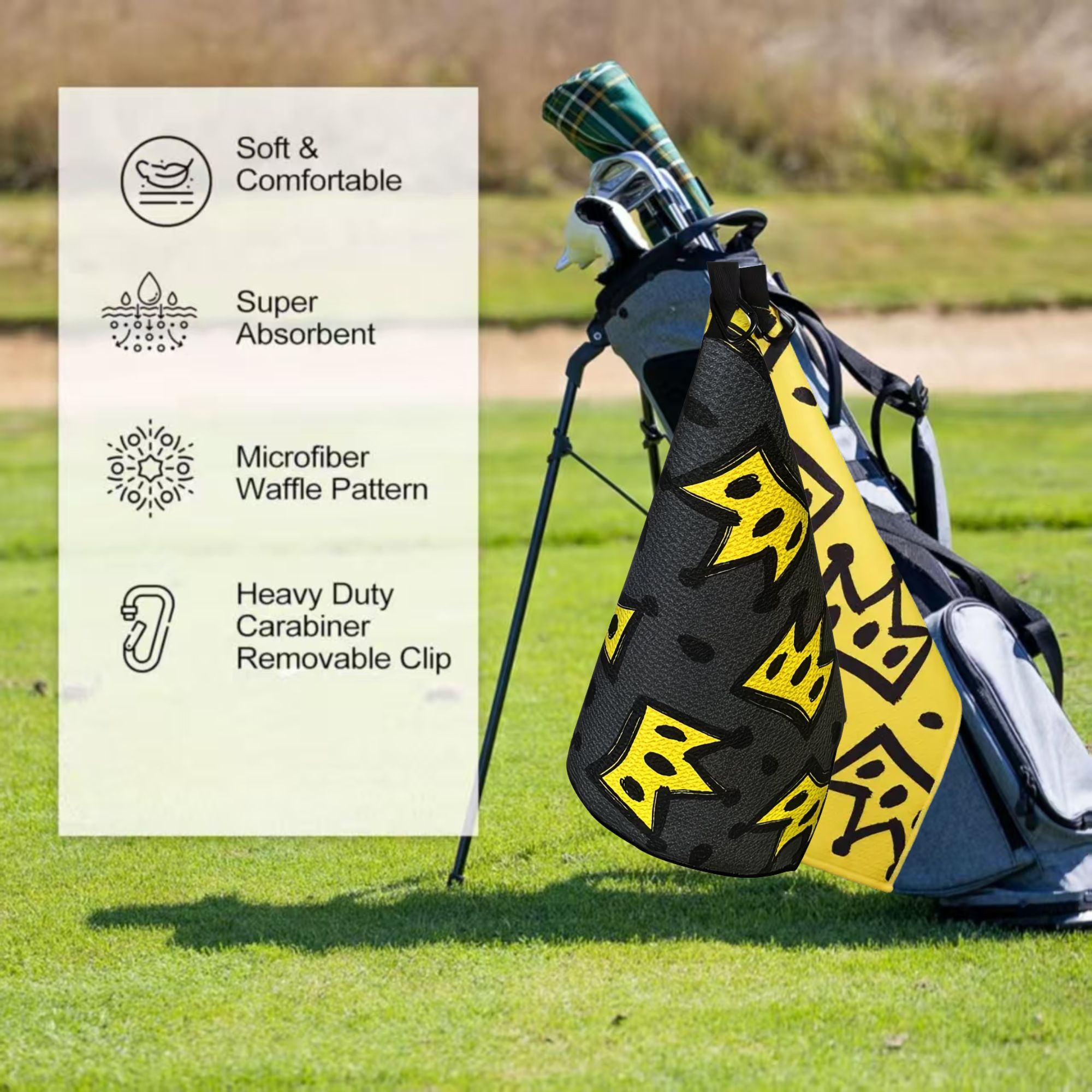 2pcs King Crown Large Golf Tow - đánh giá và giá Golf Towel Waffle