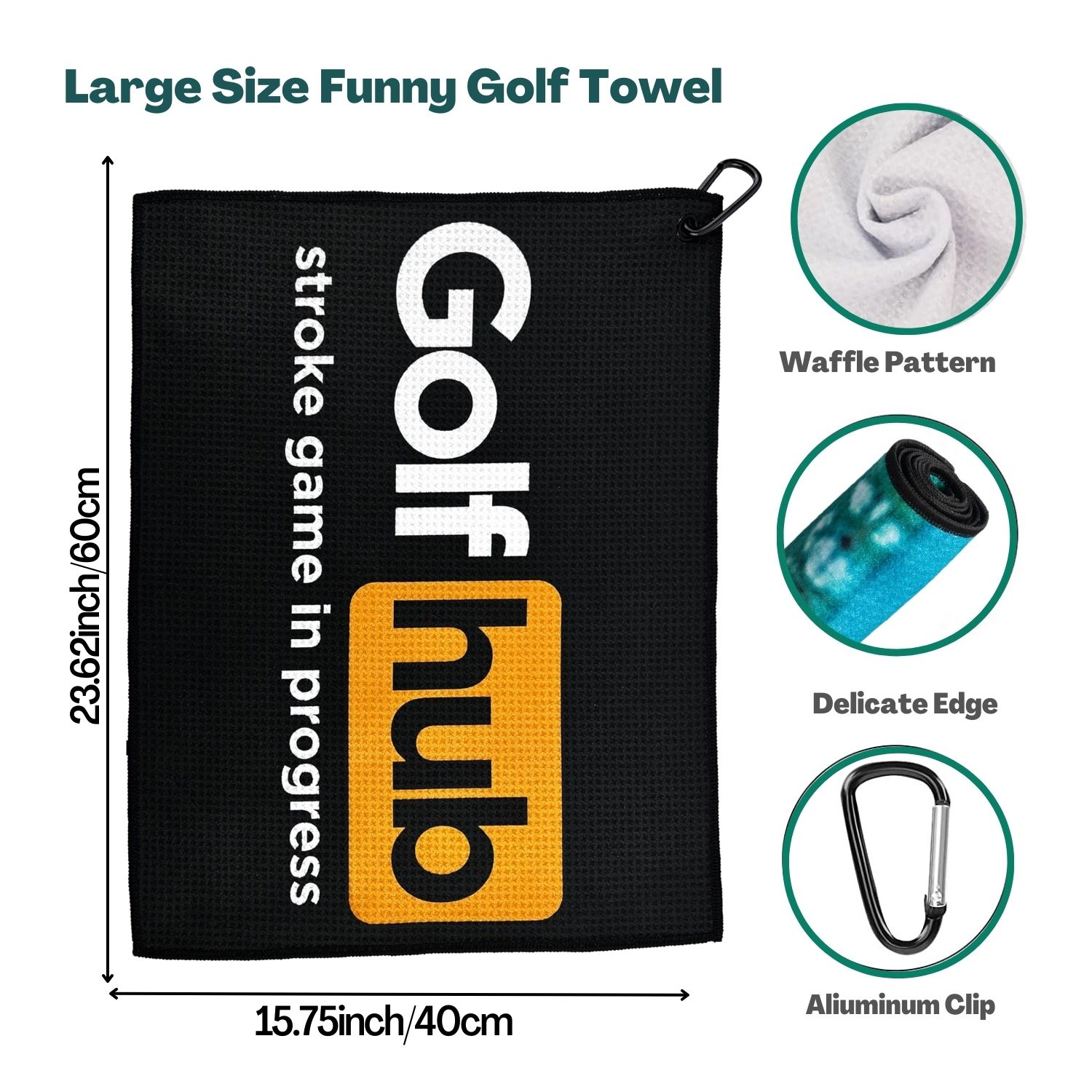 Funny Microfiber Premium Golf  - đánh giá và giá Golf Towel Waffle