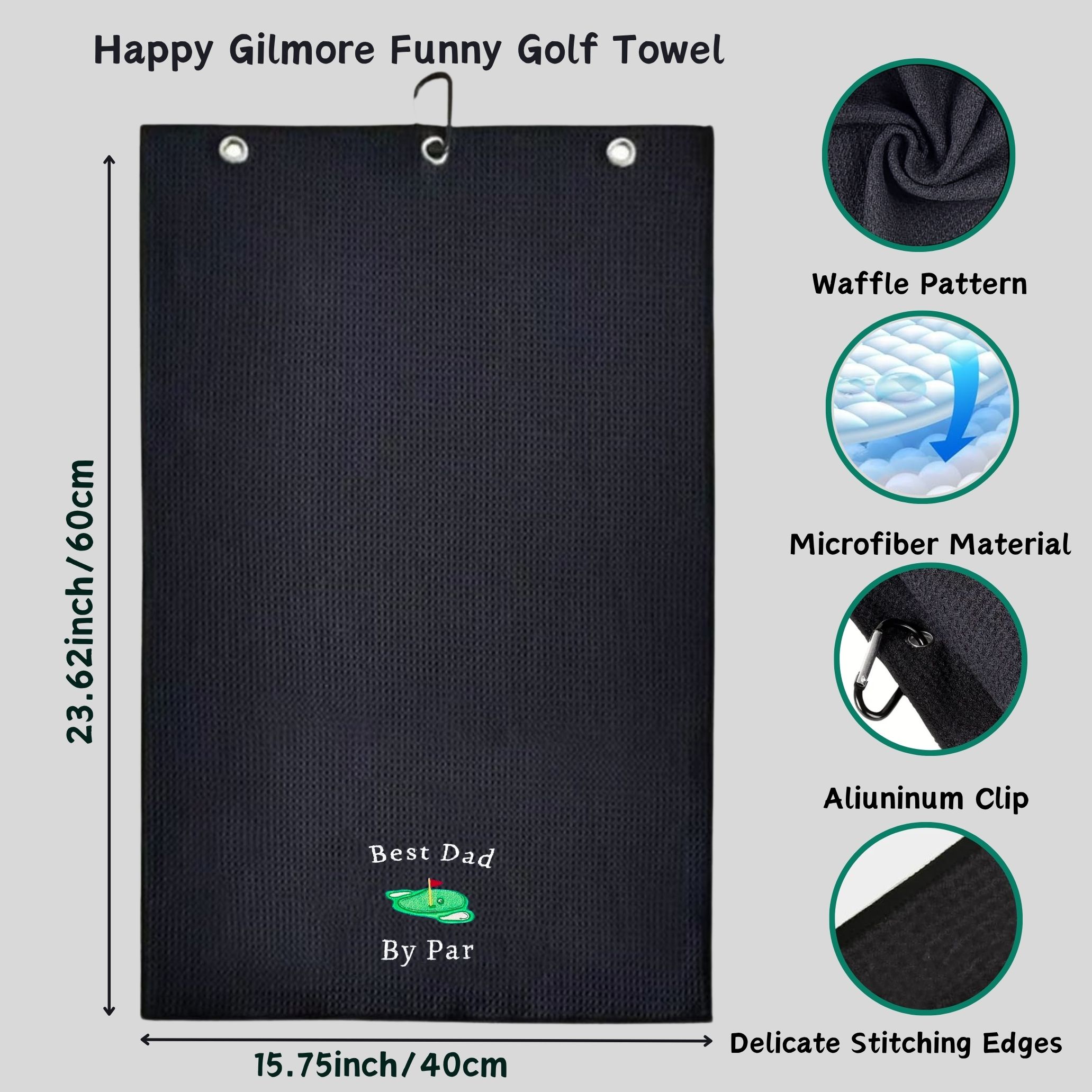 Best Dad Microfiber Premium Go - đánh giá và giá Golf Towel Waffle